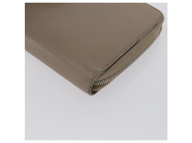 Céline CELINE Langer Geldbeutel Leder Beige Silber Auth am10868 - Ansicht 9