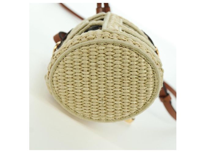 Borsa Mamma Baguette in tela Zucca con catena Step Out FENDI marrone nero Auth 171470SAM - vista 9
