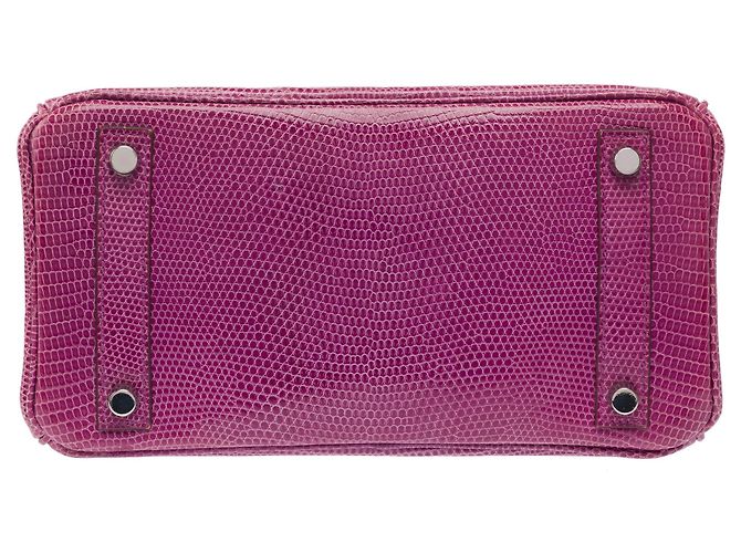 Hermès Borsa HERMES Birkin 25 in Pelle Esotica Viola - 103358 Porpora - vista 10