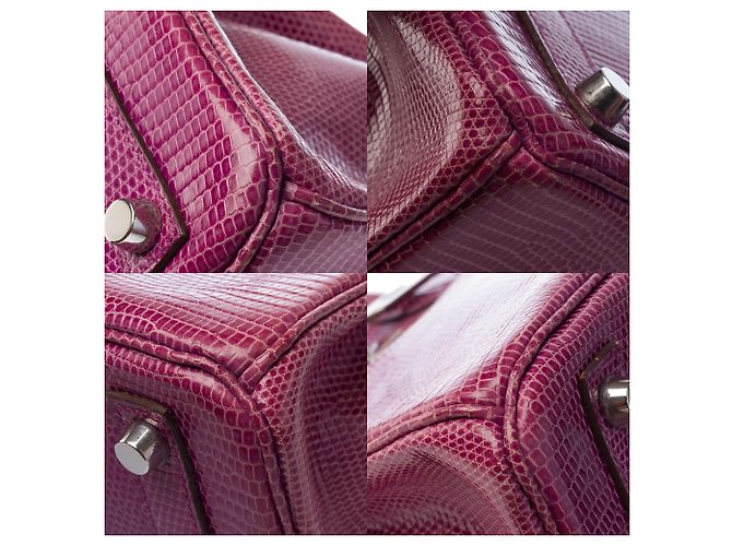 Hermès Borsa HERMES Birkin 25 in Pelle Esotica Viola - 103358 Porpora - vista 11