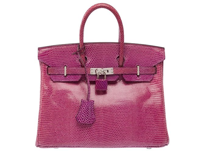 Hermès Borsa HERMES Birkin 25 in Pelle Esotica Viola - 103358 Porpora - vista 2