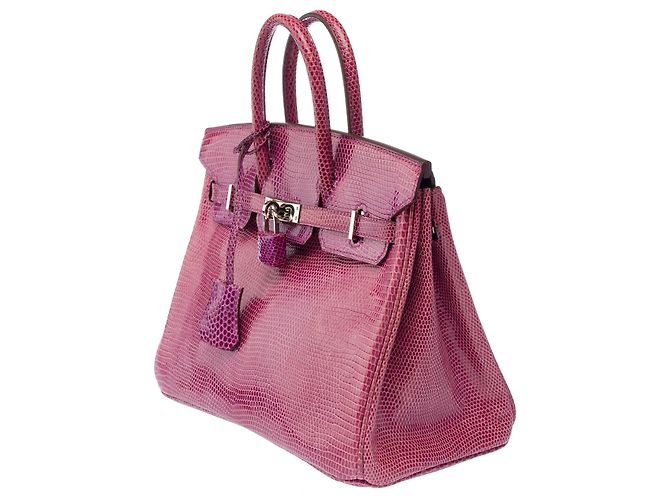 Hermès Borsa HERMES Birkin 25 in Pelle Esotica Viola - 103358 Porpora - vista 4