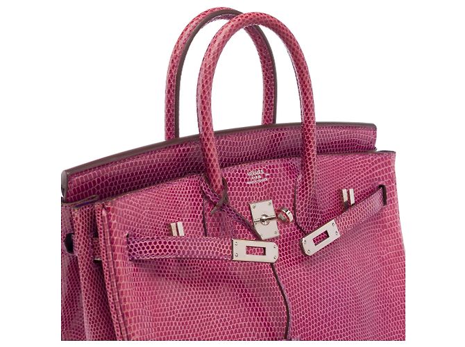 Hermès Borsa HERMES Birkin 25 in Pelle Esotica Viola - 103358 Porpora - vista 6
