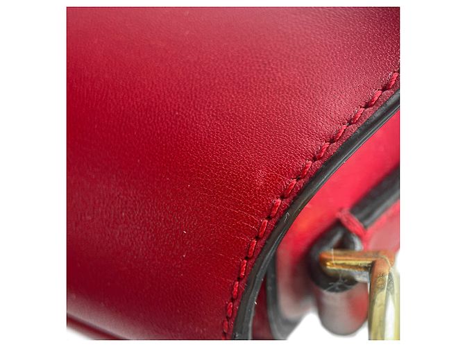 Dior Saddle Mini Ultrasmooth Kalbsleder Handtasche ohne Tragegurt Kirschrot - Ansicht 16