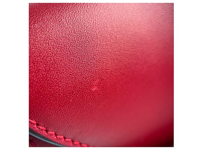 Dior Saddle Mini Ultrasmooth Kalbsleder Handtasche ohne Tragegurt Kirschrot - Ansicht 20