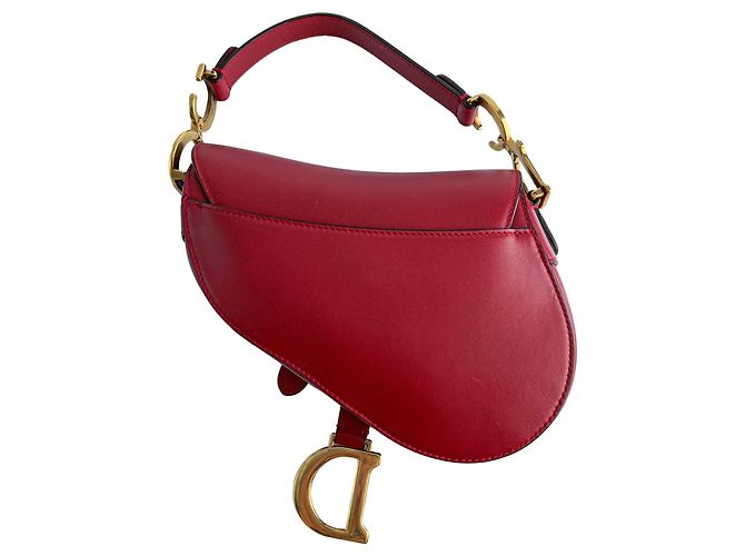 Dior Saddle Mini Ultrasmooth Kalbsleder Handtasche ohne Tragegurt Kirschrot - Ansicht 9