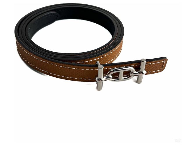 Hermès Focus Leder Wende-Gürtel 80 Braun - Ansicht 2