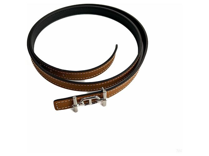 Hermès Focus Leder Wende-Gürtel 80 Braun - Ansicht 3