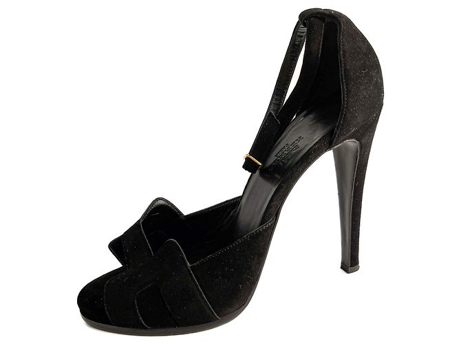 Hermès Sandali in velluto Holy 105 neri Nero - vista 3