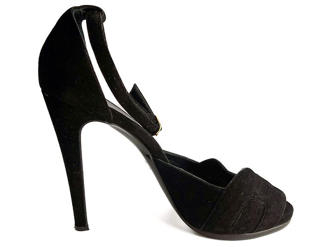 Hermès Sandali in velluto Holy 105 neri Nero - vista 4
