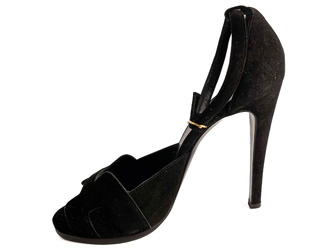 Hermès Sandali in velluto Holy 105 neri Nero - vista 5