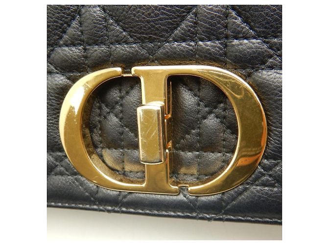 Borsa a Spalla Caro Medium Cannage di Christian Dior Nero - vista 13