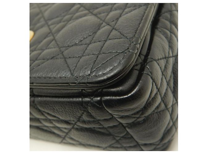 Borsa a Spalla Caro Medium Cannage di Christian Dior Nero - vista 15