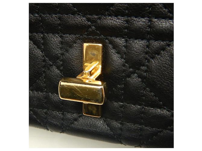Borsa a Spalla Caro Medium Cannage di Christian Dior Nero - vista 20