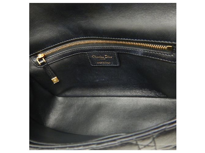 Borsa a Spalla Caro Medium Cannage di Christian Dior Nero - vista 5
