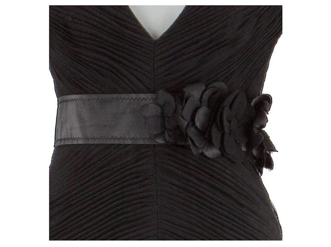 Vera Wang Schwarzes Tüll-Abendkleid "Eloise" im Meerjungfrau-Stil - Ansicht 5