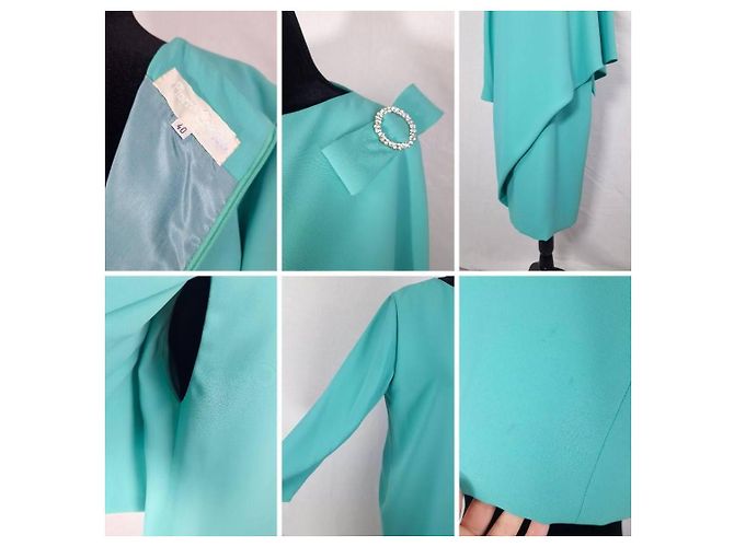 Pierre Cardin abito da cerimonia verde acqua Turchese - vista 9