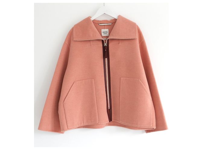 Hermès Capa de cachemira de doble cara en cuarzo rosa Hermes - vista 2