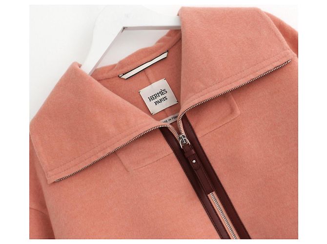 Hermès Capa de cachemira de doble cara en cuarzo rosa Hermes - vista 6