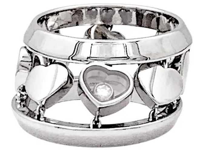 Anillo Chopard, "Happy Diamond Amore", oro blanco y diamante. - vista 3