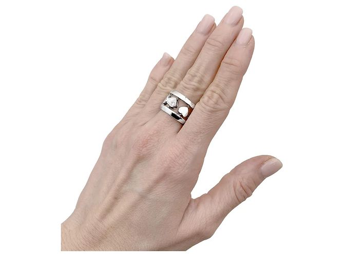 Anillo Chopard, "Happy Diamond Amore", oro blanco y diamante. - vista 5
