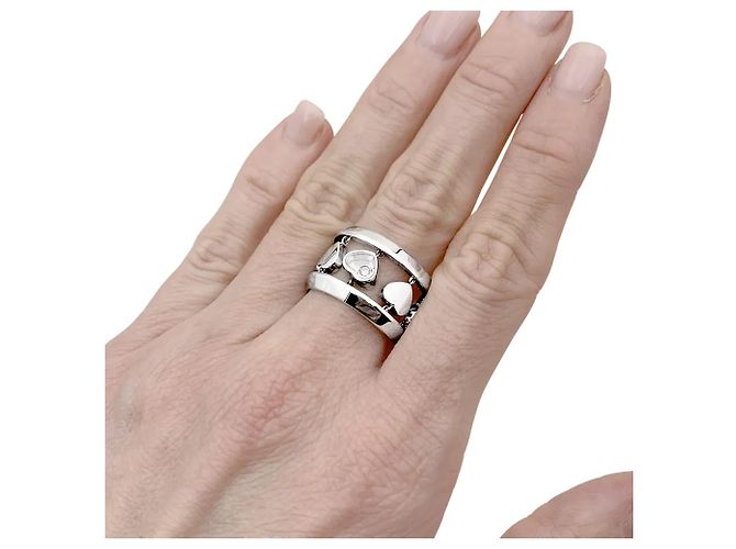 Anillo Chopard, "Happy Diamond Amore", oro blanco y diamante. - vista 6
