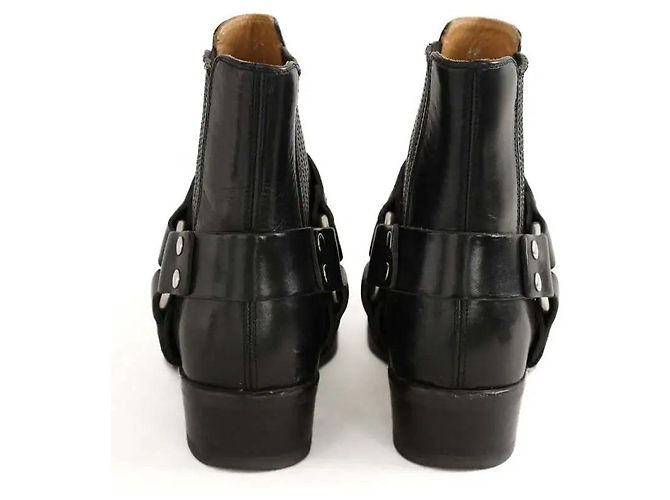 Re/Done Schwarze Schnallenstiefel - Ansicht 2