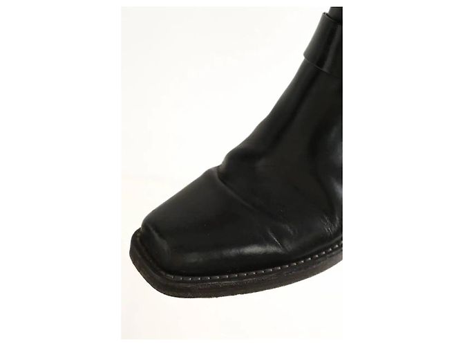 Re/Done Schwarze Schnallenstiefel - Ansicht 4
