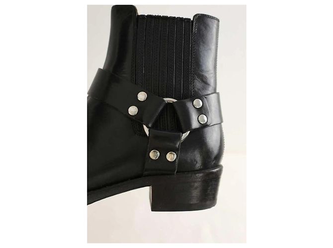 Re/Done Schwarze Schnallenstiefel - Ansicht 5