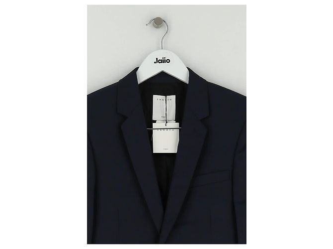 Sandro Navy wool jacket Navy blue - view 2