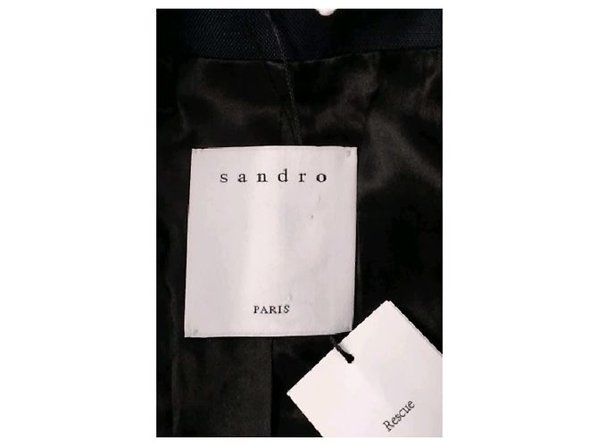 Sandro Navy wool jacket Navy blue - view 5