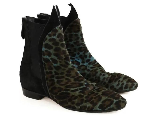 Alaïa Botas de cuero negro - vista 3