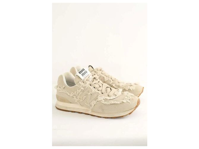 Miu Miu Sneakers beige - vista 3