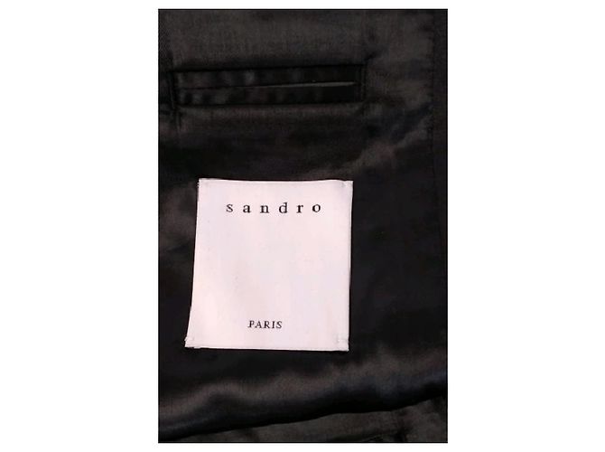 Sandro Navy wool jacket Navy blue - view 5