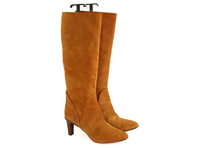 Chloé Botas de camurça camel Camelo - vista 3