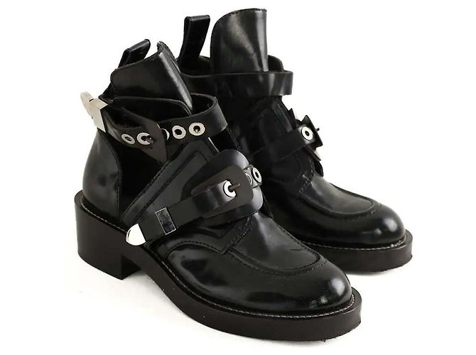 Balenciaga Botas de cuero negro - vista 3
