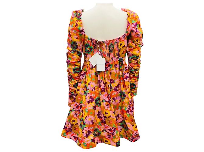 Abito Mini Multicolore a Fiori Viola con Twist Front di Zimmermann - vista 3