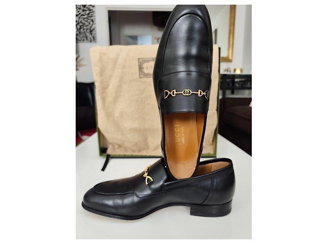 Mocassini Gucci Horsebit in pelle nera Nero - vista 10