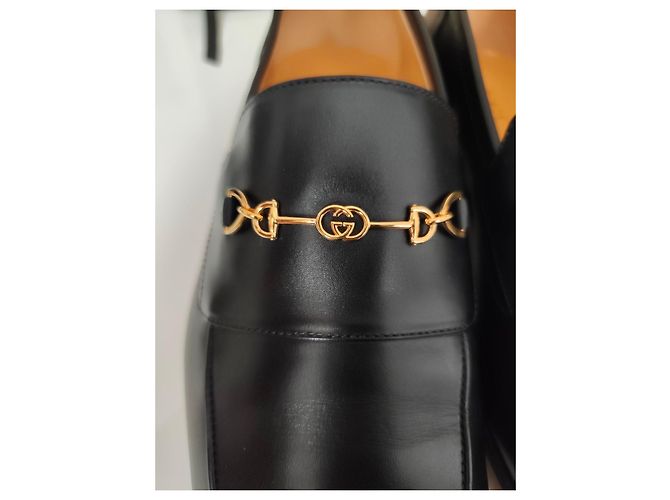 Mocassini Gucci Horsebit in pelle nera Nero - vista 5