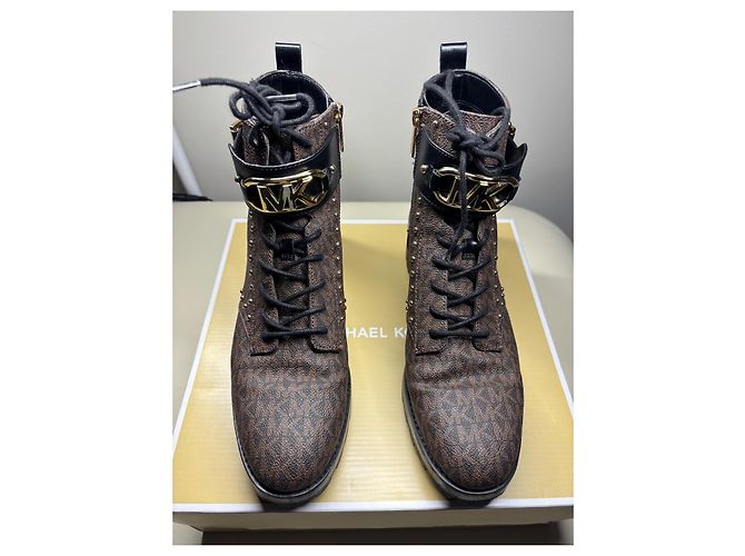 Botines de cuero Michael Kors Marrón Oscuro - vista 2
