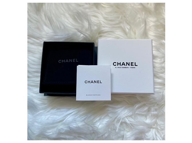 Spilla Chanel CC Oro Champagne e Perle Turchesi Gold hardware - vista 5