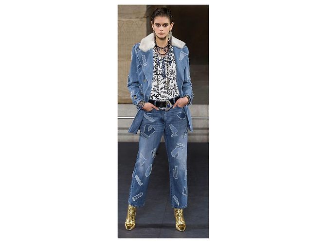 Chanel 19A París-Nueva York Egipto Graffiti Top Blusa FR 36 Negro Blanco - vista 5