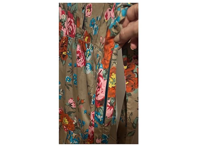 Abito bambina fantasia floreale Kenzo Kids Marrone Rosa Rosso Blu Multicolore Verde Arancione - vista 7