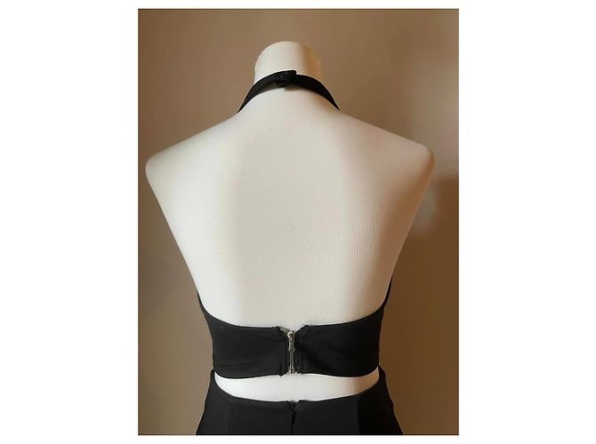 Autre Marque Conjunto fabuloso saia top ANDREA MORANDO preto com tachas prateadas - vista 12