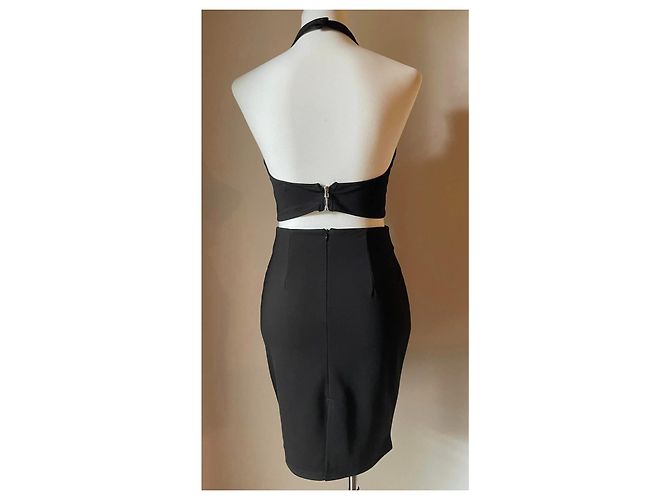 Autre Marque Conjunto fabuloso saia top ANDREA MORANDO preto com tachas prateadas - vista 4