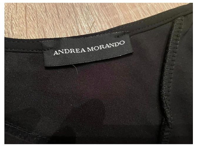 Autre Marque Conjunto fabuloso saia top ANDREA MORANDO preto com tachas prateadas - vista 9