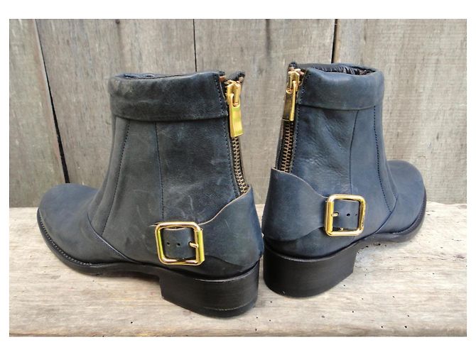 Botines de piel azul Rupert Sanderson - vista 4