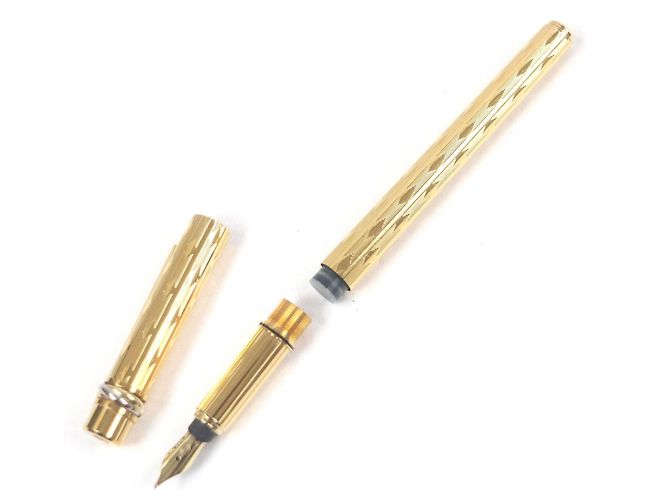 Cartier Trinity Do Diamantmuster Au750 Füllfederhalter Golden - Ansicht 2