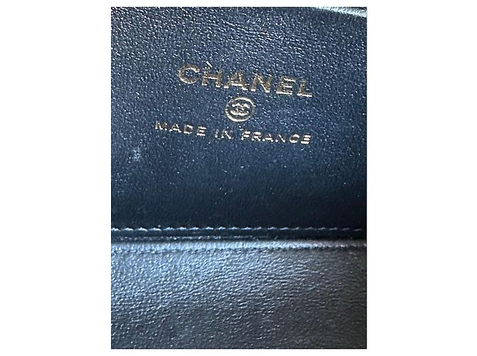 Vanity Beauty Case Chanel in Pelle di Agnello Nera Nero - vista 10