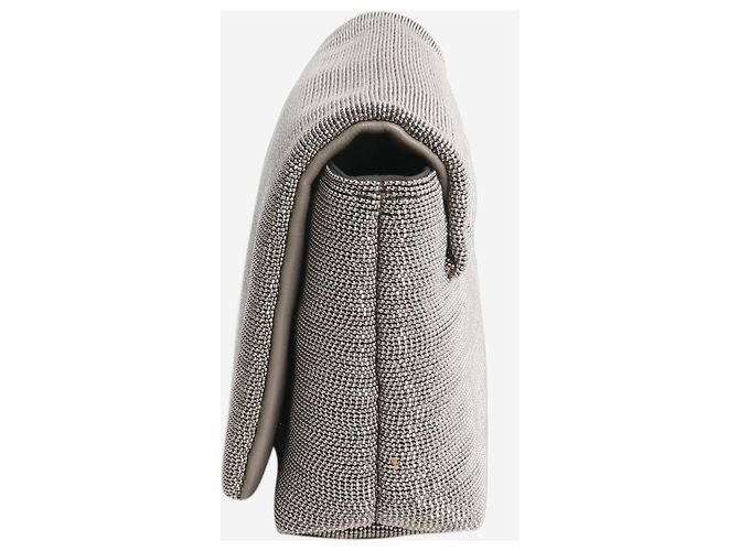 Brunello Cucinelli Clutch con perline argentate - vista 4